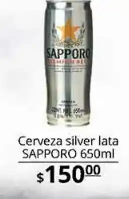La Comer Cerveza silver sapporo 650ml oferta