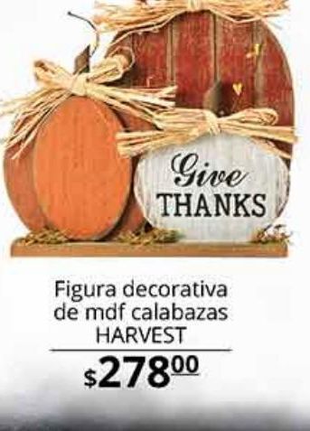 La Comer Figuras decorativas de mdf calabazas harvest oferta