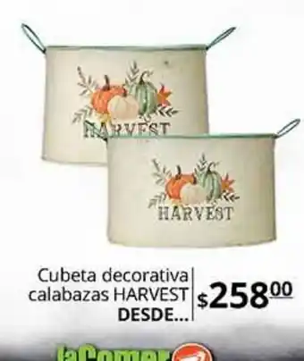 La Comer Cubeta decorativa calabazas harvest oferta
