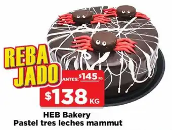 HEB Heb Bakery Pastel Tres Leches Mammut oferta