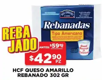 HEB HCF Queso Amarillo Rebanado 302g oferta
