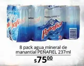 8 pack agua mineral de manantial peñafiel 237ml