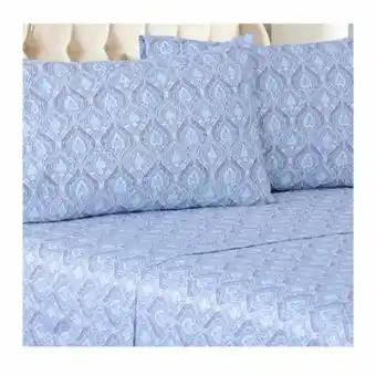 Sam's Club Set de sábanas antibacterial member's mark queen size estampada con 4 pzas oferta