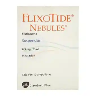 Flixotide nebules 0.5 mg /2 ml suspensión inhalación 10 ampolletas