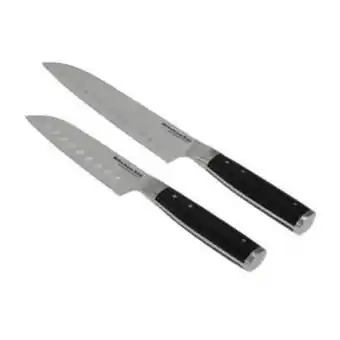 El Bodegón Juego de 2 cuchillos santoku 5" y 7" kitchenaid gourmet hecho de acero forjado con mango de triple remache y protector de hoj oferta