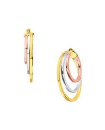 Joyerías Bizzarro Arracadas de oro florentino 14k oferta