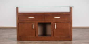 Muebles Dico Aparador con cubierta cristal burj nogal oferta