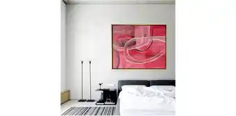 Cuadro técnica mixta divine lienzo rojo 98 x 118cm