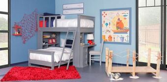 Muebles Dico Litera individual - individual tulum gris oferta
