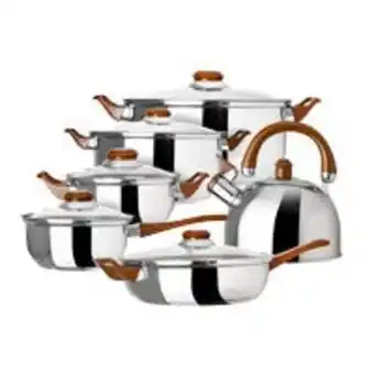 Almacenes Anfora Batería de cocina 11 piezas acero inoxidable kit oferta