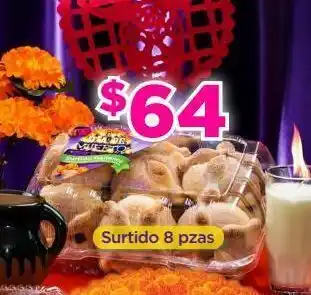 Bodega Aurrerá Pan de muerto surtido 8 pzas oferta