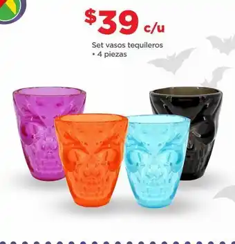 Bodega Aurrerá Set vasos tequileros • 4 piezas oferta