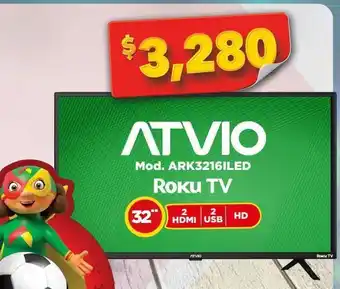 Bodega Aurrerá Smart tv atvio roku tv 32" oferta