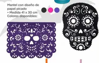 Mantel con diseño de papel picado • medida 41 x 30 cm