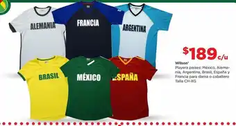 Bodega Aurrerá Playeras países wilson oferta