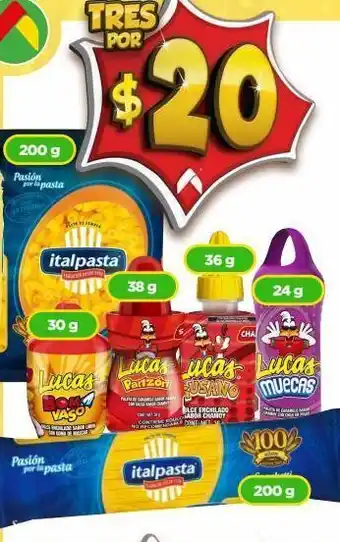 Bodega Aurrerá Pasta italpasta x3 oferta