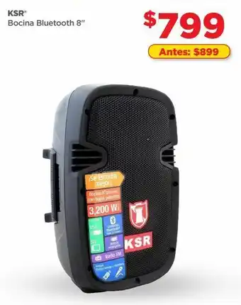 Bocina bluetooth 8" ksr