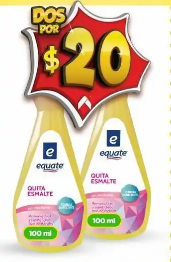 Bodega Aurrerá Quitaesmalte equate 100ml x2 oferta