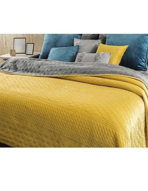Suburbia Cobertor everest vianney velvet mustard oferta