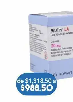 Farmacia San Pablo Ritalin la 30 cápsulas caja oferta