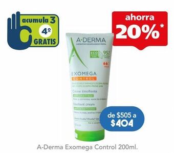 Farmacia San Pablo Aderma exomega control crema emoliente facial y corporal oferta