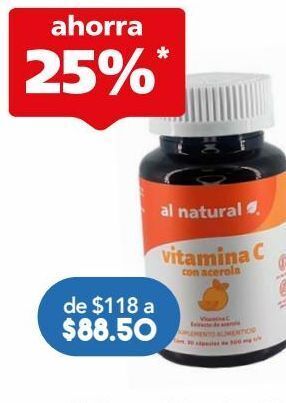 Farmacia San Pablo Al natural vitamina c con extracto de acerola oferta