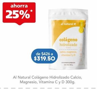 Farmacia San Pablo Al natural plus colágeno hidrolizado en polvo calcio, magnesio, vitamina c y d oferta