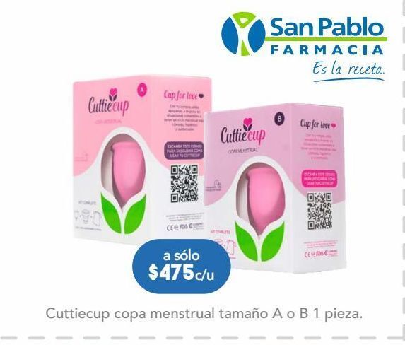 Farmacia San Pablo Cuttiecup tamaño a copa menstrual oferta