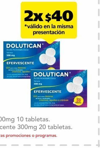 Farmacia San Pablo Dolutican efervescente 300mg 20 tabletas oferta