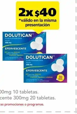 Farmacia San Pablo Dolutican efervescente 300mg 20 tabletas oferta