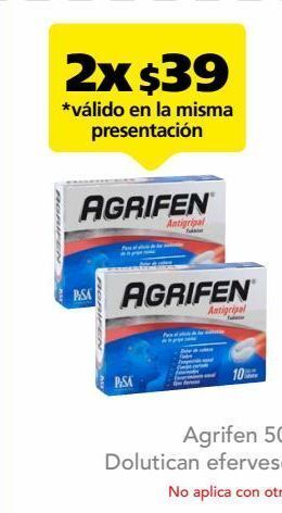 Agrifen 500mg 10 tabletas