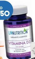 Farmacia San Pablo Livnutrition suplemento alimenticio de vitamina d3 con cúrcuma oferta