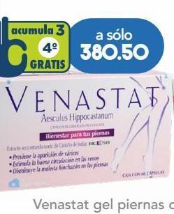 Farmacia San Pablo Venastat 60 cápsulas caja extracto seco de semillas de c 300 mg oferta