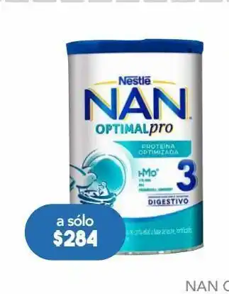 Nan optimalpro 3 fórmula para niños a partir de 1 año + 2 baberos y cuchara de regalo 1.2 kg