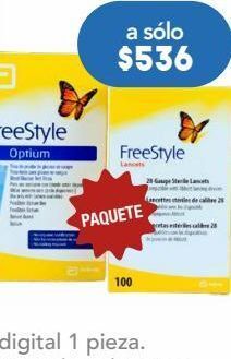 Freestyle optimun 2 cajas con 50 tiras cada una+100 lancetas 3 piezas