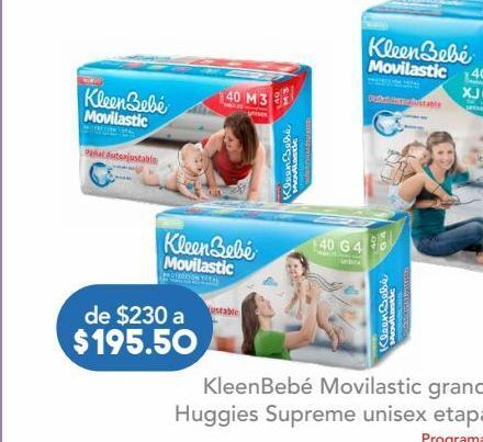 Farmacia San Pablo Kleen bebé movilastic pañales para bebés unisex grande etapa 4 40 piezas oferta