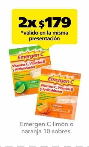 Farmacia San Pablo Emergen c limón o naranja 10 sobres oferta