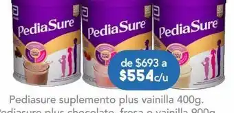 Farmacia San Pablo Pediasure alimentación especializada en polvo para niños de 1 a 10 años, vainilla 900 ml oferta