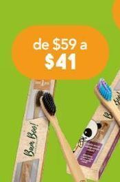 Farmacia San Pablo Bam boo cepillo dental de bambú biodegradable con cerdas de carbón activado 1 pieza oferta