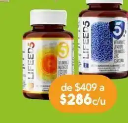 Farmacia San Pablo Lifeed5 suplemento alimenticio a base de sábila, vitamina d con zinc 60 cápsulas oferta