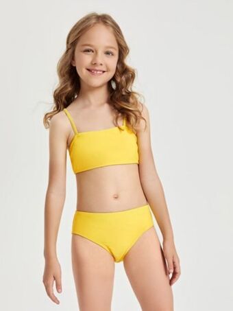 SHEIN Niñas bañador bikini simple oferta