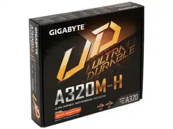 PCEL T. madre gigabyte ga-a320m-h, chipset amd 320, soporta: procesador amd ryzen 1ra, 2da gen, socket am4, memoria ddr4: 3200(o.c oferta