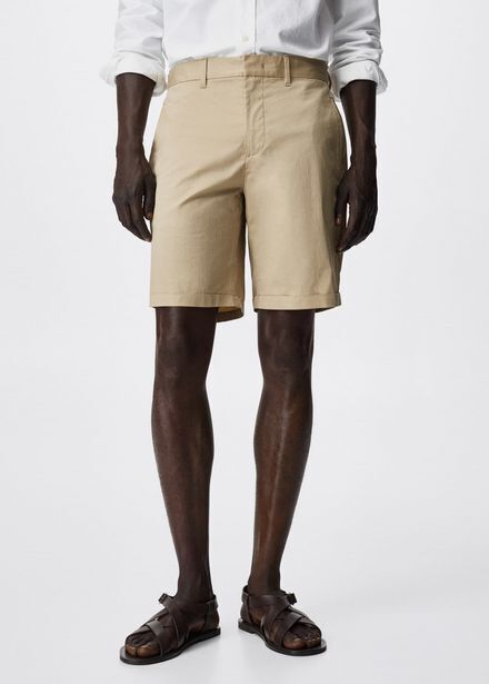 Mango Bermudas chino algodón oferta