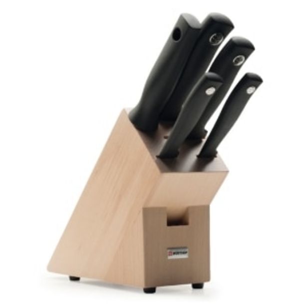 Chapur Juego de cuchillos con bloque madera silverpoint 6 piezas oferta