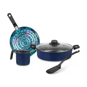 El Bodegón Batería de cocina 5 piezas ekco azul con antiadherente hecha de aluminio oferta