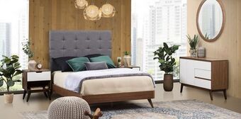 Muebles Dico Recámara matrimonial brunei gris 5 piezas oferta