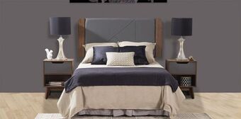 Muebles Dico Recámara matrimonial oleg nogal 3 piezas oferta