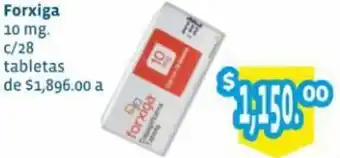 Farmacias San Isidro y San Borja Forxiga 10mg c/28 Tabletas oferta