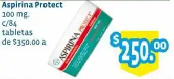 Aspirina Protect 100mg c/84 Tabletas