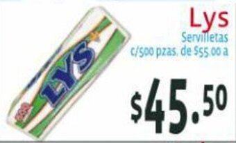 Lys Servilletas c/500 pzas